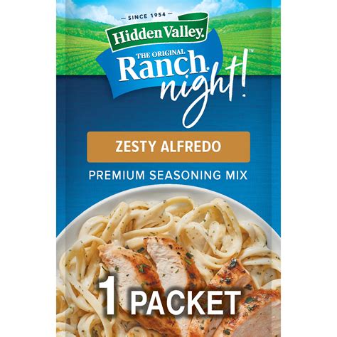 Hidden Valley Ranch Night Zesty Alfredo Premium Seasoning Mix Packet 1