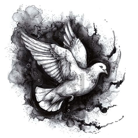 Holy Spirit White Dove Tattoo Design Download High Resolution Digital Holy Spirit White Dove Tattoo Design Download High Resolution Digital