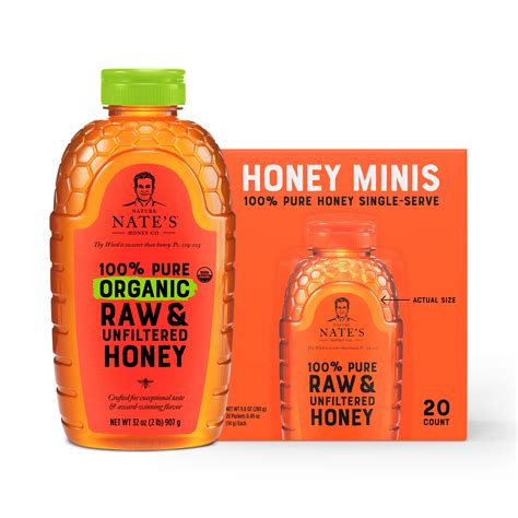 Honey Packets Sex Supplement Nature Nate's Honey Minis: 100% Pure Raw And  Unfiltered Honey - 20 Single Serve Packets, Gluten... Honey Packs For Men