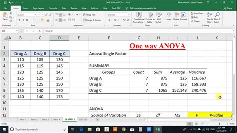 How To Run Anova On Excel