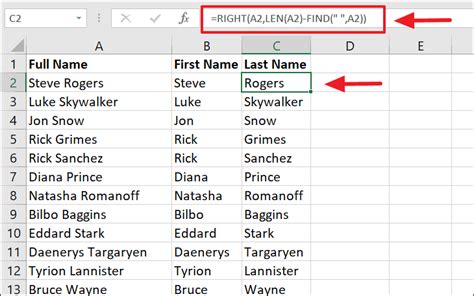 How To Separate First Name In Excel Using Formula