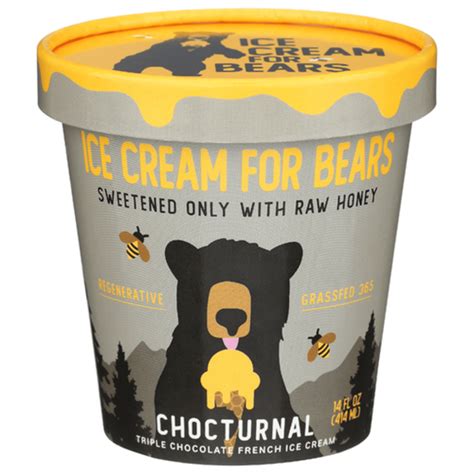 Ice Cream For Bears Chocturnal Triple Chocolate Ice Cream 14 Fl Oz