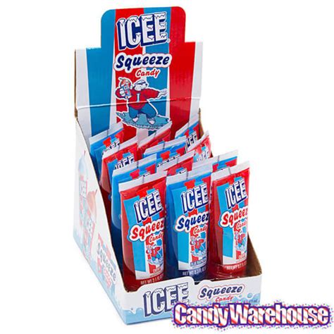 Icee Squeeze Candy Tubes 12 Piece Display Wholesale Candy Slushy