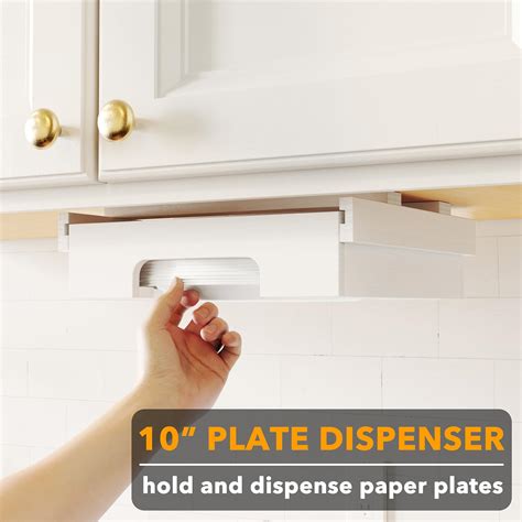 Ihd T Paper Plate Dispenser Black White Ihd T Paper Plate Dispenser Black Convenient Paper Plate Storage And Dispensing Solution Paper Plate Dispenser Under Cabinet