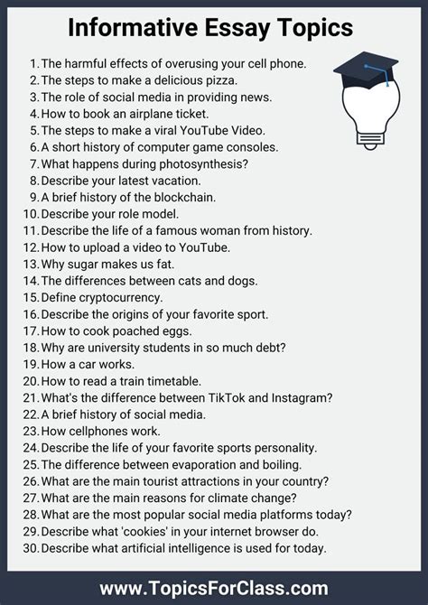 Best Informative Essay Topics