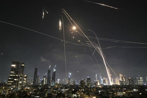 Iran Fires Dozens Of Missiles At Israel Skies Lit Up Tensions Escalate As Dozens Of Iranian Missiles Enter Israeli Airspace Israel S Defense Systems Respond Amid Fears Of A Wider Regional