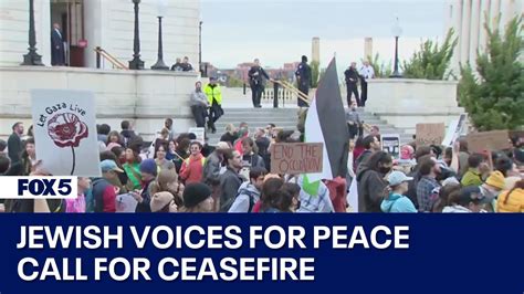 Jewish Voices For Peace Call For Ceasefire In Israel Hamas War During Protest At Capitol Hill