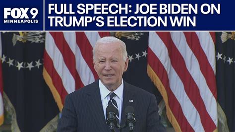Joe Biden Addresses The Nation After Trump S Win Full Speech Youtube