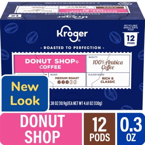 Kroger Donut Shop Blend Medium Roast Coffee Pods 12 Ct King Soopers