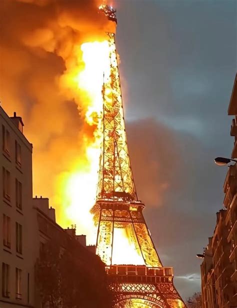 Lexica Aliens In Paris Eiffel Tower Fire
