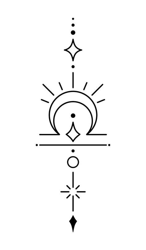 Libra Zodiac Sign And Symbol Blackwork Tattoo Sacred Geometry