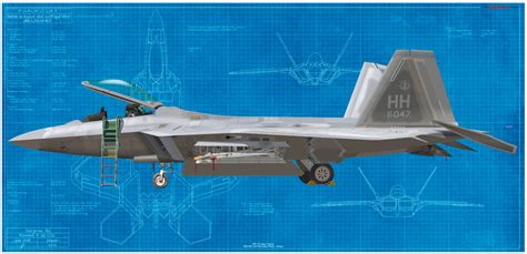 Lockheed Martin F 22 Raptor Fine Art Aircraft Profile Prints Fighter Studios Inc