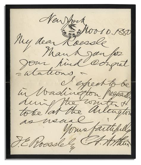 Lot Detail Chester A Arthur Letter Signed As Vice President Lot Detail Chester A Arthur Letter Signed As Vice President