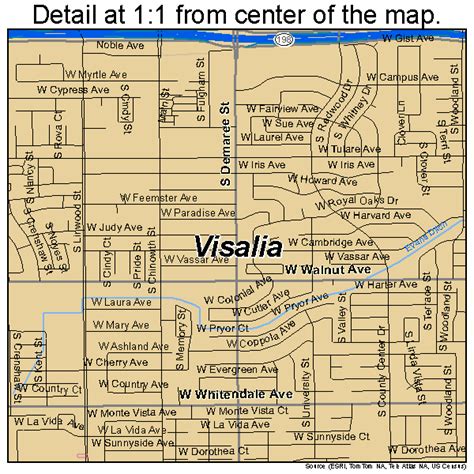 Map Of Downtown Visalia Ca