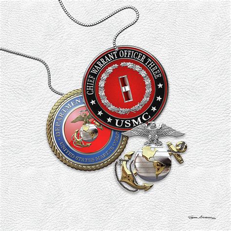 Marine Corps Chief Warrant Officer 3 Usmc Cw3 Rank Insignia Over