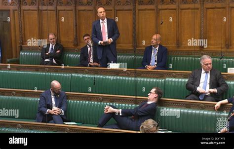 Matt Hancock Returns To The Houses Of Parliament In London For First