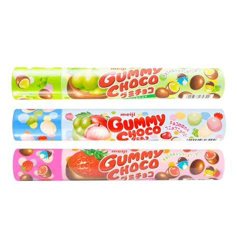 Meiji Chocolate Fruit Gummy Candy Tubes 81G Exotic Snacks Company Meiji Chocolate Fruit Gummy Candy Tubes 81G Exotic Snacks Company