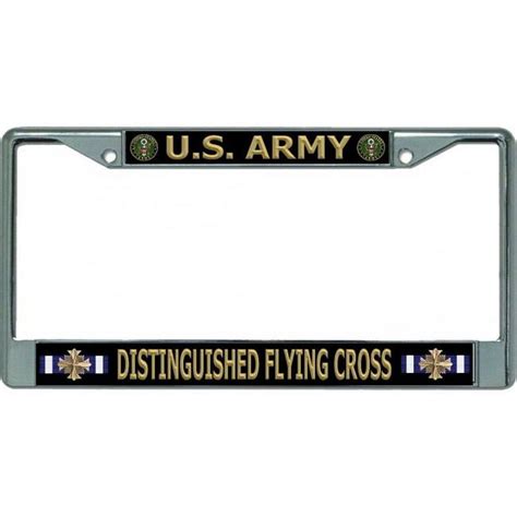 Military License Plate Frame Distinguished Flying Cross Certificate Air Force License Plate Frame