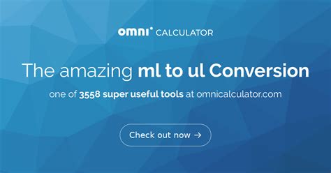 Convert ML to UL: Simple Guide for Accurate Measurements