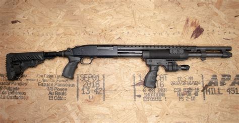 Mossberg 590 12 Gauge Police Trade In Shotgun With Vertical Grip And Mossberg 590 12 Gauge Police Trade In Shotgun With Vertical Grip And