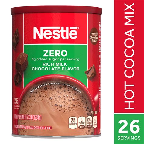 Nestl Zero Sugar Rich Milk Chocolate Hot Cocoa Mix 7 33 Oz Can Walmart Com Nestl Zero Sugar Rich Milk Chocolate Hot Cocoa Mix 7 33 Oz Can Walmart Com