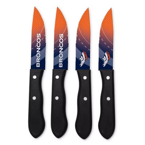 Nfl 4 Piece Steak Knife Set Denver Broncos