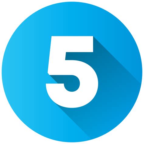 Number 5 Generic Flat Icon