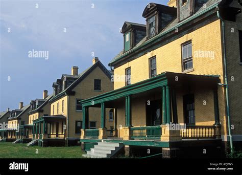 Officer S Row Homes At Fort Hancock Sandy Hook Nj 12 Stock Image