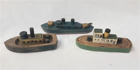 Old Wooden Toy Boats Folk Art Vintage Etsy Old Wooden Toy Boats Folk Art Vintage Etsy