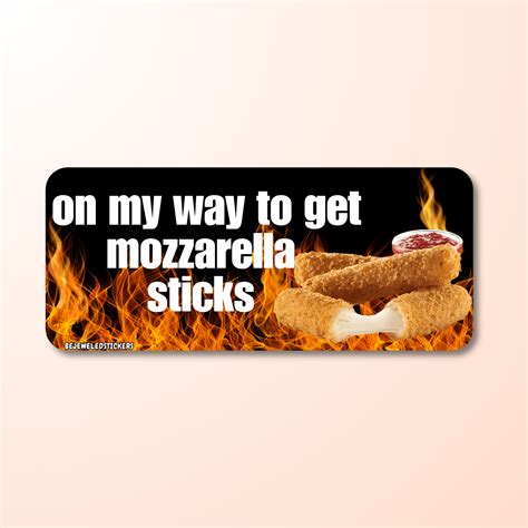 On My Way To Get Mozzarella Sticks Bejeweled Stickers On My Way To Get Mozzarella Sticks Bejeweled Stickers