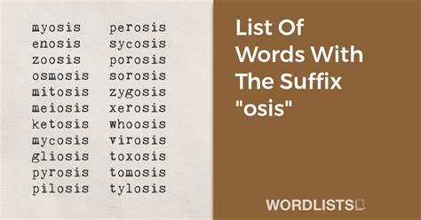 Unraveling the Mystery: Osis Suffix Meaning Explained