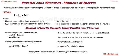 Parallel Axis Theorem For Area Moment Of Inertia Engineerexcel