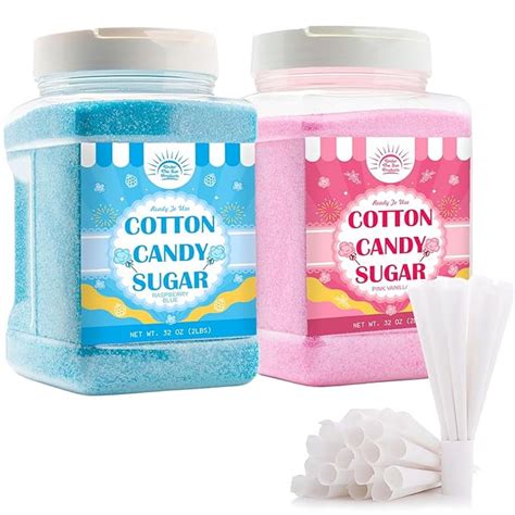 Party Candy Floss Sugar Cotton Candy Sugar 2 Pack Pink Vanilla Blue Raspberry For Home Cotton Candy Machines Sucre Barbe Papa