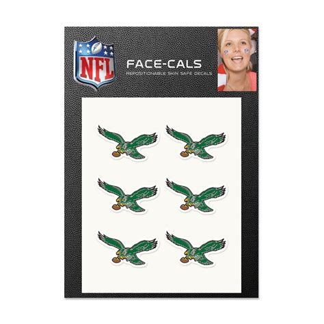Philadelphia Eagles 4 Pack Temporary Tattoos Detroit Game Gear