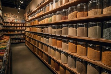 Premium Ai Image Bulk Food Stores And Zerowaste Grocery Shopping Premium Ai Image Bulk Food Stores And Zerowaste Grocery Shopping