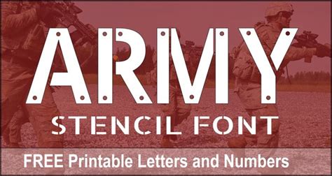 Printable Army Font Stencil Printable Stencils Printable Army Font Stencil Printable Stencils
