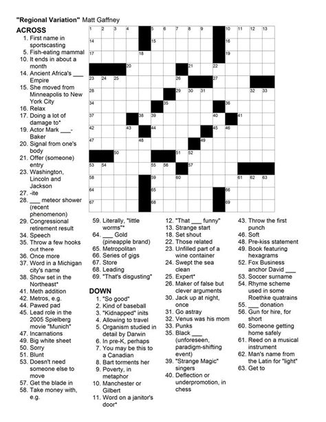 How To Get The Most From Printable Crossword Puzzles For Adults