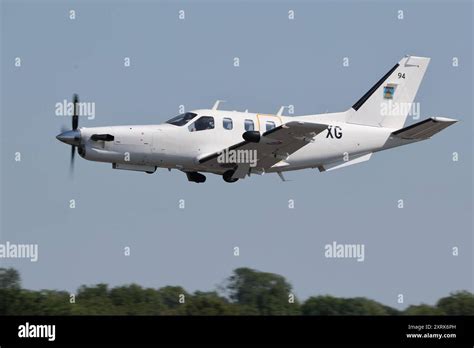 Raf Fairford Uk 19 July 2024 French Air Force Socata Tbm 700 Taking Raf Fairford Uk 19 July 2024 French Air Force Socata Tbm 700 Taking