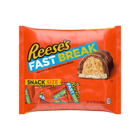 Reese Amp 39 S Fast Break Milk Chocolate Peanut Butter And Nougat Snack Size Reese Amp 39 S Fast Break Milk Chocolate Peanut Butter And Nougat Snack Size
