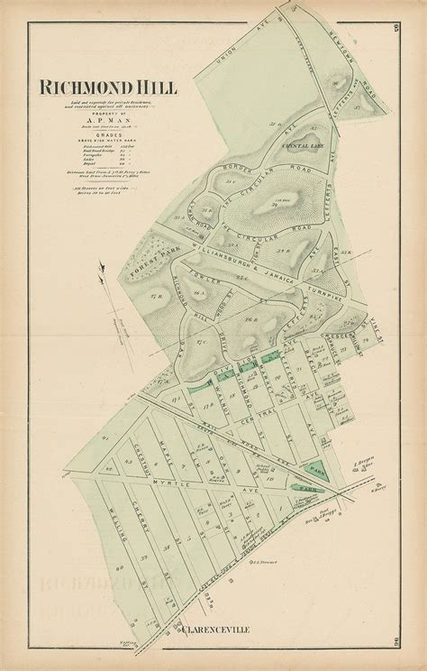Richmond Hill New York 1873 Map Replica And Genuine Original Etsy Richmond Hill New York 1873 Map Replica And Genuine Original Etsy