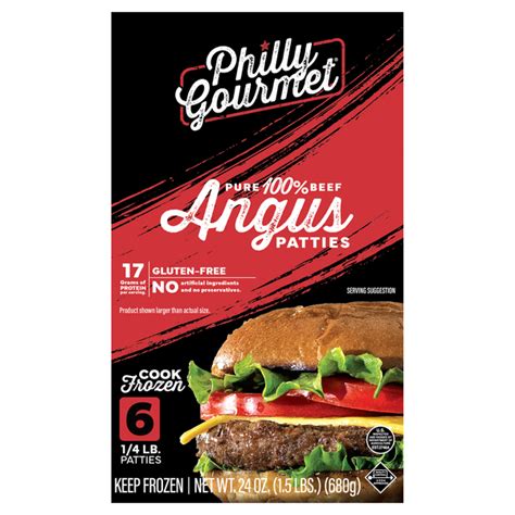 Save On Philly Gourmet 1 4 Lb Pure Angus Beef Patties 6 Ct Frozen Order Online Delivery Martin S Save On Philly Gourmet 1 4 Lb Pure Angus Beef Patties 6 Ct Frozen Order Online Delivery Martin S