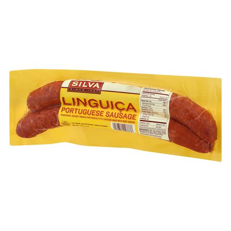 Silva Linguica Sausage Portuguese Front Right Elevated