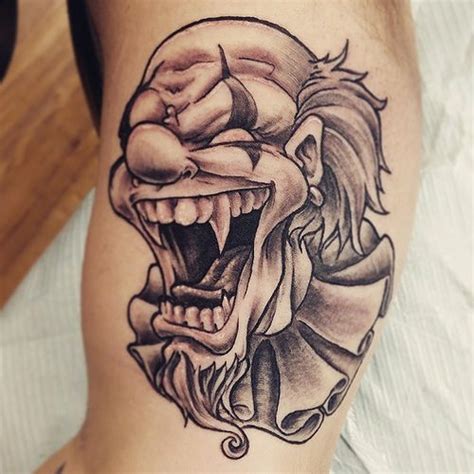Small Evil Clown Tattoos