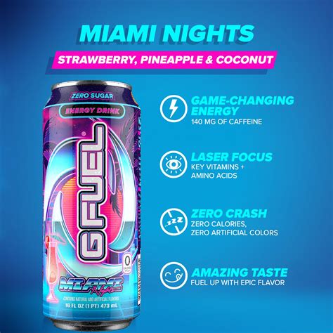 Snapklik Com G Fuel Miami Nights Strawberry Pina Colada Flavored