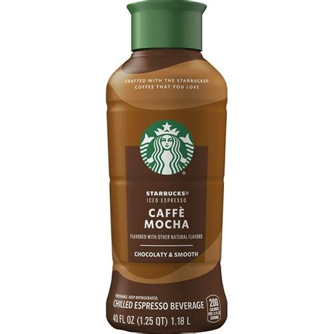 Starbucks Iced Espresso Cow Milk Caff Mocha Flavored Premium Iced Coffee Drink 40 Oz Bottle Walmart Com