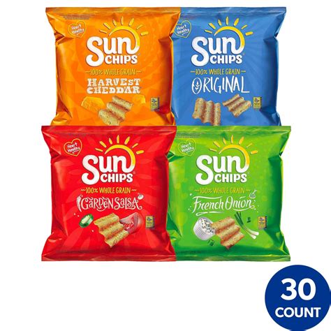 Sunchips Healthy Multigrain Snack Chips Individual Size Bags Variety Mix For Party 1 5 Oz 30 Count Walmart Com