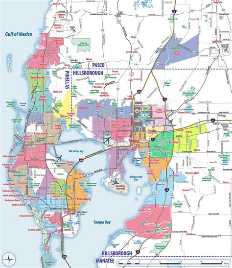 Tampa City Zip Code Map Florida Counties And Towns