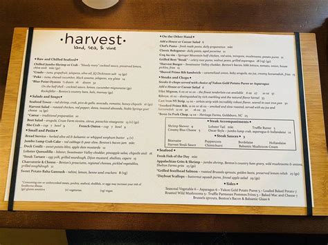 The New Fall Menus Are Here Harvest Restaurant Knoxville Foodie Eats Dining Dinner