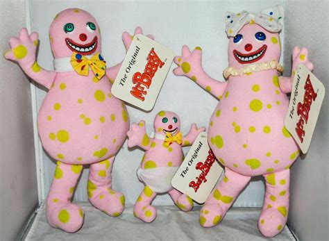 The Original Mr Blobby Mrs Blobby Amp Baby Blobby Soft Toys Bbc 1992 The Original Mr Blobby Mrs Blobby Amp Baby Blobby Soft Toys Bbc 1992