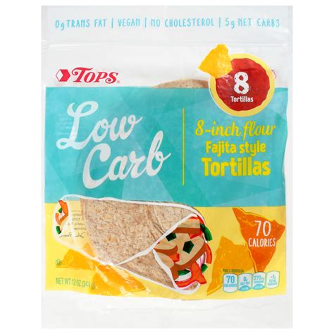 Tops Tortillas Low Carb Fajita Style Flour 8 Inch Same Day Delivery Or Pickup Tops Markets Tops Tortillas Low Carb Fajita Style Flour 8 Inch Same Day Delivery Or Pickup Tops Markets
